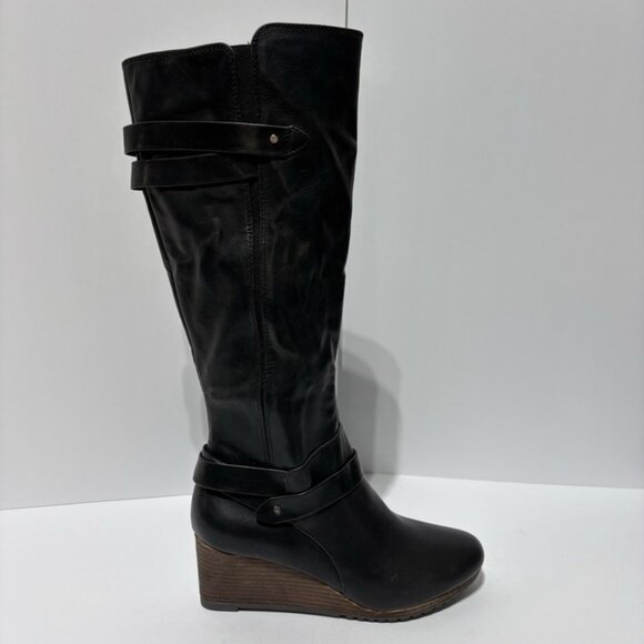 Dr. Scholl's Shoes - Dr. Scholl’s Women’s Check It, Black Knee High Boots, Size 7 M